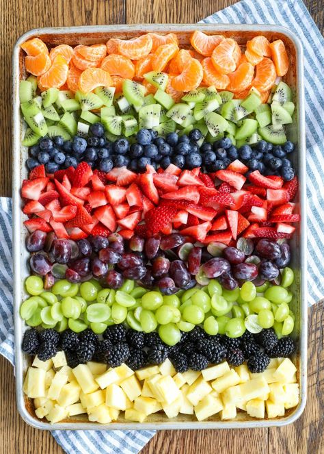 Rainbow Fruit Salad | Barefeet in the Kitchen Avocado Chicken Lettuce Wraps, Egg Salad Pasta, Corn Coleslaw, Rainbow Fruit Salad, Fruit Salad Decoration, Asian Pasta Salads, Best Ramen Noodles, Deviled Egg Pasta, Salad Decoration