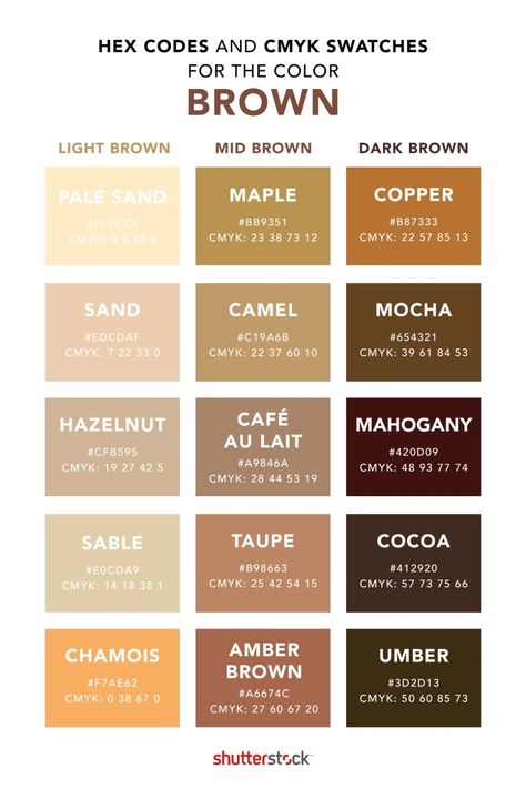 brown palette Brown Rgb Color Codes, Gold Canva Color Code, Bloxburg Color Codes Brown, Canvas Hex Codes, Canva Color Palette Hex Codes, Autumn Colour Palette Hex Codes, Colors That Look Good With Brown, Colour Pallete With Hex Code, Google Calendar Color Scheme Hex Codes Fall