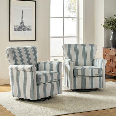 Description: The transitional floral-inspired pattern swivel chair set is the epitome of comfort and convenience. With its easy assembly process, this chair set is a breeze to set up, ensuring a hassle-free experience. Sunroom Chair, Coastal Accent Chairs, Traditional Style Living Room, Mob Dress, Swivel Rocker Chair, Lake House Interior, Rocker Chair, Comfy Armchair, Cozy Seating