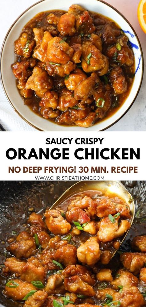 Orange Chicken. Crispy fried chicken smothered in a delicious sweet orange sauce. Satisfying for dinner, lunch or leftovers. Easy to make at home, ready in just over 30 minutes! Recipe URL: https://christieathome.com/blog/orange-chicken/ tags: how to make orange chicken, homemade orange chicken, best orange chicken recipe, orange chicken recipe, orange chicken recipe easy, orange chicken sauce, orange chicken sauce recipe Chinese Orange Chicken Recipe, Easy Orange Chicken Sauce, Home Made Orange Chicken, Orange Chicken Gluten Free, Orange Chicken Healthy, Orange Stir Fry, Orange Chicken Recipe Easy, Orange Chicken Sauce Recipe, Best Orange Chicken Recipe