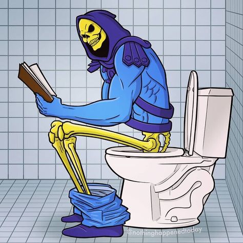 The Artist Continues To Reveal The Secret Lives Of Pop Culture Characters And The Result Is Hauntingly Fun (102 New Pics) Humour, Skeletor Quotes, Skeletor Heman, 1980 Cartoons, 80s Pop Culture, Famous Characters, Dark Jokes, Art Jokes, Morning Cartoon