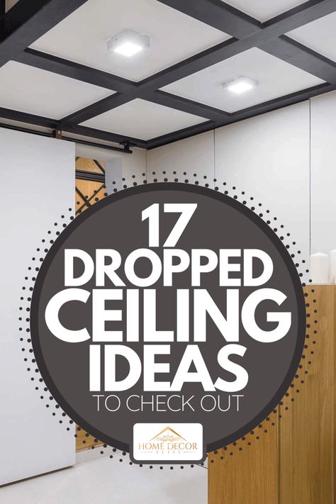 Dropped Ceiling Ideas, Diy Drop Ceiling, Drop Ceiling Makeover, Suspended Ceiling Panel, Drop Ceiling Basement, Drop Down Ceiling, Ceiling Alternatives, Drop Ceilings, Ceiling Remodel