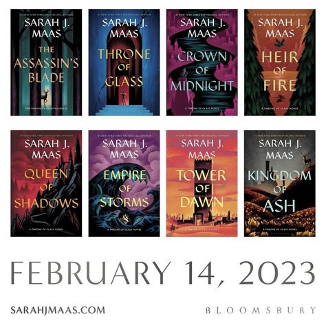 New Covers for ‘Throne of Glass’ Coming 2023 Best Fantasy Romance Books, Queen Of Shadows, Celaena Sardothien, Throne Of Glass Books, Fantasy Romance Books, Crown Of Midnight, Glass Book, Empire Of Storms, Throne Of Glass Series