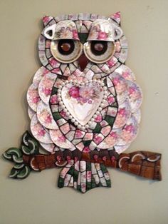 Mosaic Owls, Owl Mosaic, Mosiac Art, Mosaic Animals, Mosaic Garden Art, Mosaic Birds, Mosaic Tile Art, Mosaic Art Projects, Mosaic Stained