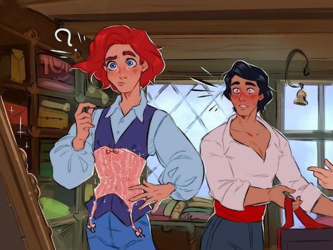 Ripa on Instagram: “First shopping on the surface. ^^ #genderbend #thelittlemermaid #ariel #femboy #disney” Disney Characters Genderbend, Disney Genderbend, Gender Bent Disney, Disney Gender Bender, Karakter Minecraft, Disney Princess Art, Princess Art, Disney Memes, 판타지 아트