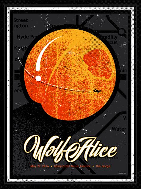 Wolf Alice Poster, Artist Posters, Music Graphics, Wolf Alice, Concert Poster Design, Vintage Concert Posters, Music Festival Poster, Festival Poster, Art Attack