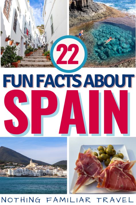 Facts About Spain Fun Facts About Spain, Facts About Spain, All About Spain, Backpacking Spain, Spain Aesthetic, Learn Spanish Online, Spain Itinerary, Food And Culture, Spain Culture