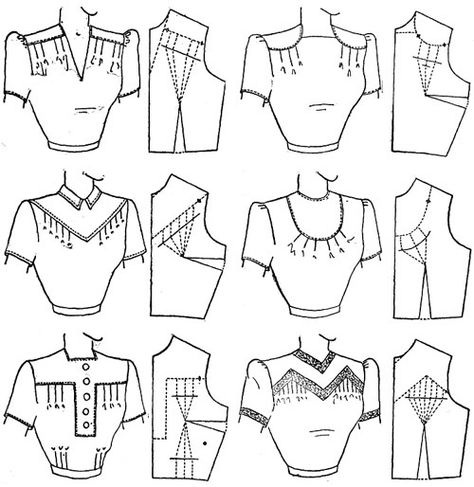 Pattern Drafting, Design Websites, Modern Pattern Design, Patron Vintage, Vintage Pattern Design, Fashion Design Patterns, Diy Vetement, Blouse Diy, Clothes Sewing Patterns