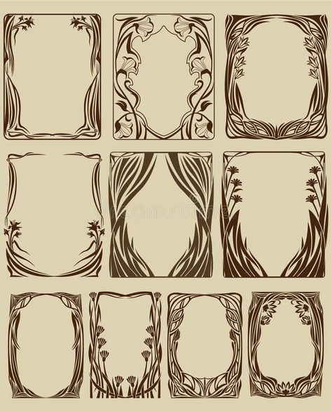 Fiori Art Deco, Fleurs Art Nouveau, Motifs Art Nouveau, Nouveau Illustration, Illustration Art Nouveau, Design Art Nouveau, Motif Art Deco, Art Nouveau Pattern, Art Nouveau Illustration