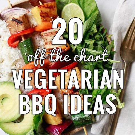 20 incredible vegetarian BBQ ideas to get the grill glowing. Each recipe is fast, fun and very tasty. Suitable for vegans and vegetarians alike.20 Off the Chart Vegetarian BBQ Ideas - grilling done right | hurrythefoodup.com Vegetarian Options For Bbq, Bbq For Vegetarians, Vegetarian Recipes For Bbq, Vegetarian Barbecue Ideas, Grilled Vegetarian Meals, Vegetarian Barbecue Recipes, Vegetarian Bbq Ideas Grill, Veggie Bbq Ideas, Vegetarian Recipes Bbq