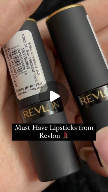 Ambika Nayyar on Instagram: "Must Have Lipsticks from Revlon ❤️
Revlon Super Lustrous the Luscious Mattes Lipstick 💄 

Shade 1: Shameless
Shade 2: Wild Thoughts 

@revlon @revlon_india @revlon_uk 

#revlon #revlonlipstick #revloncosmetics #revlonsuperlustrous #revlonphotoready #lipstick #lipsticklover #lipswatch #swatch #lipstickswatch #lipsticks #swatches #lipstickreview #ugc #ugccreator #makeup #wakeupandmakeup #makeupjunkie #beauty #beautyproducts #beautymakeup #beautyfavorites #recommended" Revlon Desert Escape Lipstick, Revlon Untold Stories Lipstick, Revlon Super Lustrous Glass Shine Lipstick, Revlon Bare It All Lipstick, Toast Of New York Revlon, Rum Raisin Lipstick, Revlon Lipstick Swatches, Revlon Lipstick Shades, Dark Berry Lipstick