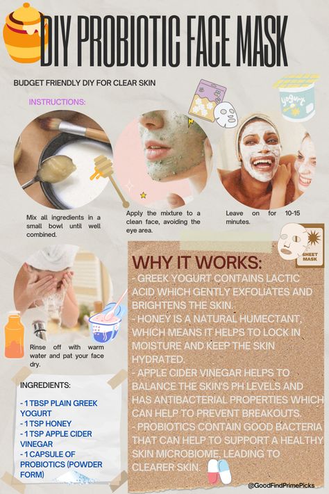Greek Yogurt Face Mask, Greek Yogurt Mask, Apple Cider Vinegar Diy, Face Mask For Clear Skin, Mask For Clear Skin, Greek Yogurt Honey, Skin Microbiome, Oatmeal Mask, Yogurt Face Mask