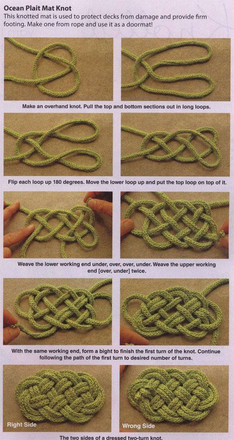 Knotted coasters & trivets Lucet, Bracket Knots, Decorative Knots Tutorial, Pola Jaring, Celtic Knot Tutorial, Simpul Makrame, Pola Macrame, French Knitting, Knots Diy