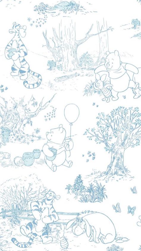 Winnie the Pooh  Disney Wallpaper #winniethepooh #pooh #disney #poohbear #disneypooh #disneywallpaper #poohwallpaper #poohbearwallpaper #wallpaper #nursery  #nurserywallpaper #poohbearnursery #babypooh #babypoohbear Subtle Disney Background, Winnie The Pooh Pattern Wallpaper, Disney Aesthetic Wallpaper Ipad, Winnie The Pooh Blue Wallpaper, Blue Winnie The Pooh Wallpaper, Wallpaper Backgrounds Winnie The Pooh, Iphone Wallpaper Winnie The Pooh, Vintage Winnie The Pooh Nursery Wallpaper, Winnie The Pooh Astethic Wallpaper