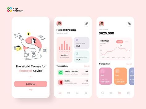 Financial App Design, Financial App Ui Design, Finance App Design, Fintech App Ui Design, Finance App Ui Design, Dashboard Ui Mobile, Budget Planner App, Expense Tracker App, Creative App Design