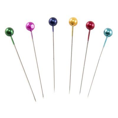 Singer Multi-colored pearl headed pins are as fun as they are functional. An easy substitution for standard silver straight pins, these pearlized pins are easy to spot on colored or patterned fabric and are best used to make or decorate sewing or crafting projects. Pins are made of nickel-plated steel for durability and rust prevention. The container includes 300 sizes 24 - 1.5 inch pearlized straight headpins. | Singer SINGER - 12 Class 66 Bobbins - Metal, Size 3"H X 2"W X 1"D | Wayfair 00363 Remove Rust, Straight Pins, How To Remove Rust, Patterned Fabric, Head Pins, Sewing Tools, Crafting Projects, Sewing Notions, Pearl Color