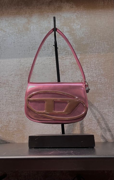 Pink Diesel Bag, Tas Prada, Holographic Purse, Diesel Bag, Shopping Luxury, Luxury Bags Collection, Preppy Shoes, Digital Closet, Luxury Aesthetic