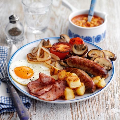 Healthy Full English Breakfast, Snack Sani, Hp Sauce, Breakfast Photography, Full English Breakfast, Breakfast Party, Big Breakfast, Healthy Recipes Easy Snacks, Think Food