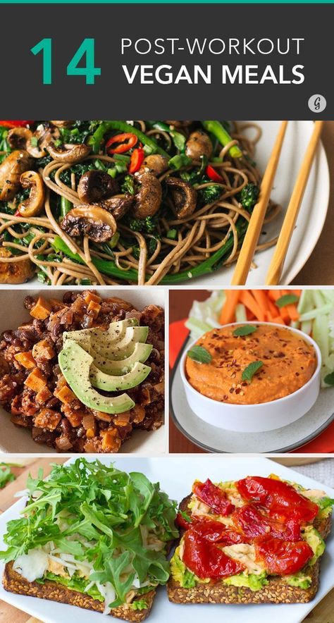 This 14 post-workout meals from Greatist manage to fill you with protein while still being 100% vegan! If this isn't motivation to hit the gym, what is? Post Workout Food, Vegetarian Vegan Recipes, Vegan Cooking, Vegan Foods, Vegan Lifestyle, Vegan Eating, Vegan Diet, Vegan Dishes, Vegan Dinners