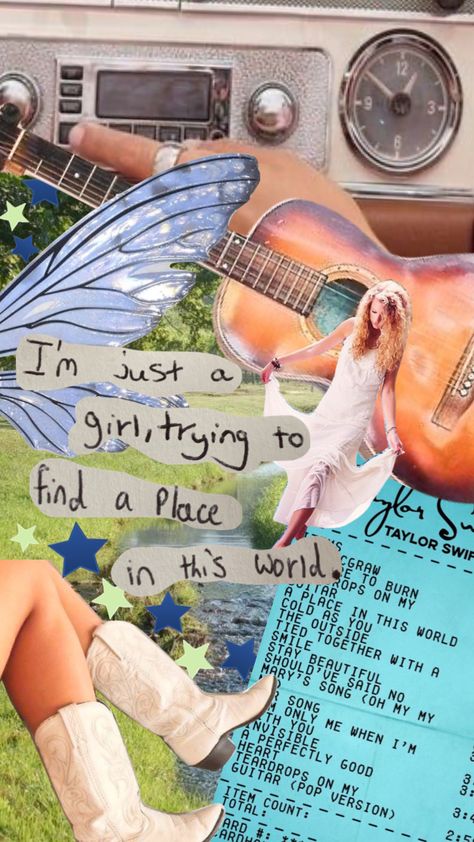 Place In This World Taylor Swift, Taylor Swift First Album Era Aesthetic, Taylor Swift Wallpaper Debut Era, Taylor Swift Debut Aesthetic Collage, Taylor Swift Debut Aesthetic Lyrics, Taylor Swift Debut Lyrics Aesthetic, Taylor Swift Country Aesthetic, Taylor Swift Aesthetic Debut, Ts Debut Aesthetic
