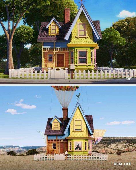 Pixar’s Up House is now on Airbnb Up House Lego, Up Movie House, Pixar Up House, Disney Up House, Cartoon Houses, Pixar Party, Up Pixar, Aulani Disney Resort, Random Places