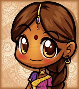 How to Draw an Anime Indian, Step by Step, Anime People, Anime, Draw Japanese Anime, Draw Manga, FREE Online Drawing Tutorial, Added by Dawn, June Kawaii, Anime Techniques, Anime Indian, Indian Character, People Anime, Indian Eyes, Anime Draw, Indian Illustration, Draw Manga