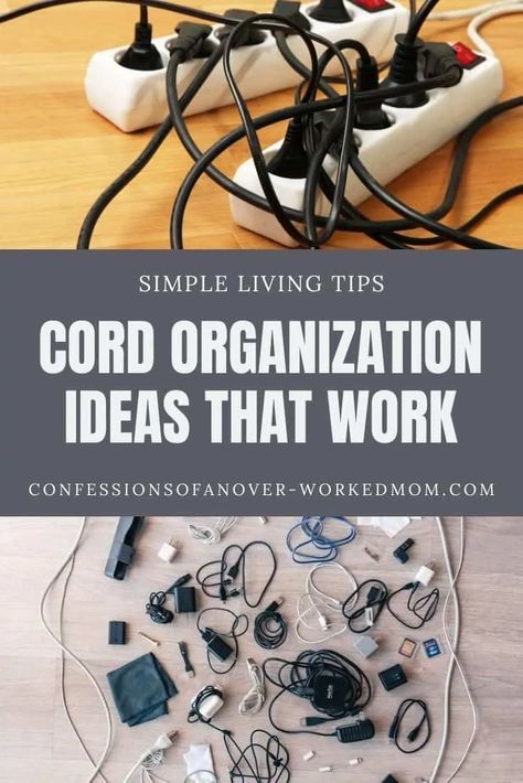 Cable Tidy Ideas Cord Organization, Wire Tidy Ideas, Organisation, Organising Cables And Chargers, Organize Computer Cords, Cable Charger Organizer, Computer Cord Management, Hair Tool Cord Management, Storing Cords Organization Ideas