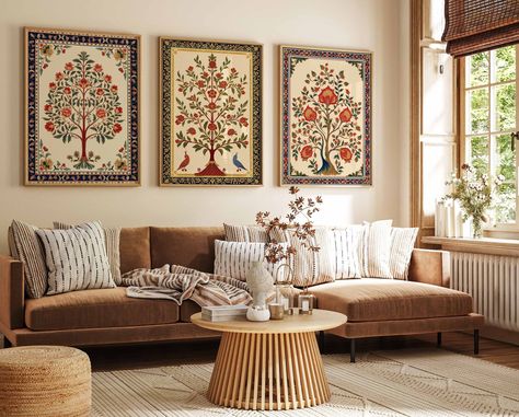 How to add character to a new build house Floral Posters, Arabic Prints, Wall Art Traditional, Middle Eastern Decor, Traditional Indian Art, Pichwai Art, Art Centers, Indian Living Room, Arabic Decor