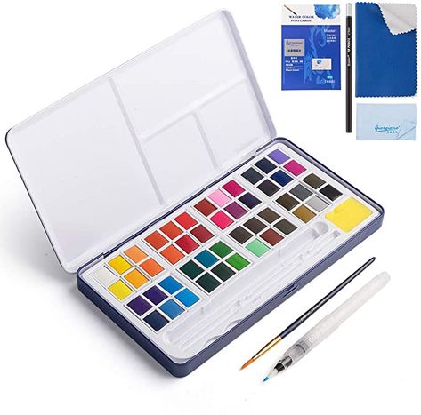 Drawing Art Supplies, Color Cube, Coloring Drawing, Watercolor Supplies, Watercolor Pans, Watercolor Kit, Watercolor Paint Set, Artist Journal, Paper Sheet