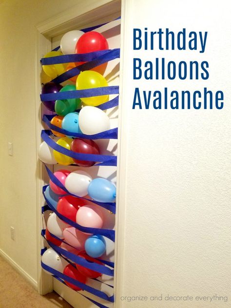 Diy Birthday Decorations At Home, Birthday Balloon Avalanche, Money Balloons, Diy Birthday Surprise, Balloon Avalanche, Money Balloon, Birthday Surprises, Birthday Decorations At Home, 18th Bday