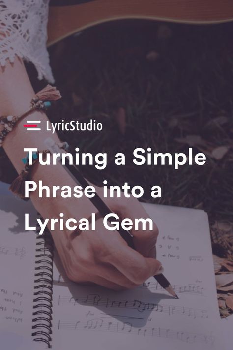 By using different words, phrasing, and imagery, you can turn a simple phrase into a lyrical gem. Here are some ideas to consider. #lyricalgem #lyrics #songwriting Songwriting Lyric Ideas, How To Write Song Lyrics, How To Write A Song Lyric Ideas, Lyric Essay, Edm Lyrics, Songwriting Lyrics, Writing Songs Inspiration, Songwriting Tips, Free Lyrics