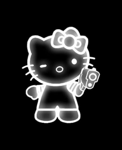 Hello Kitty, Black, Wallpaper Cave, Kitty