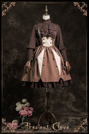 Steampunk Clothing, Old Fashion Dresses, High Waist Skirt, Kawaii Fashion Outfits, Fantasy Dress, Moda Vintage, Kawaii Clothes, 여자 패션, Lolita Dress