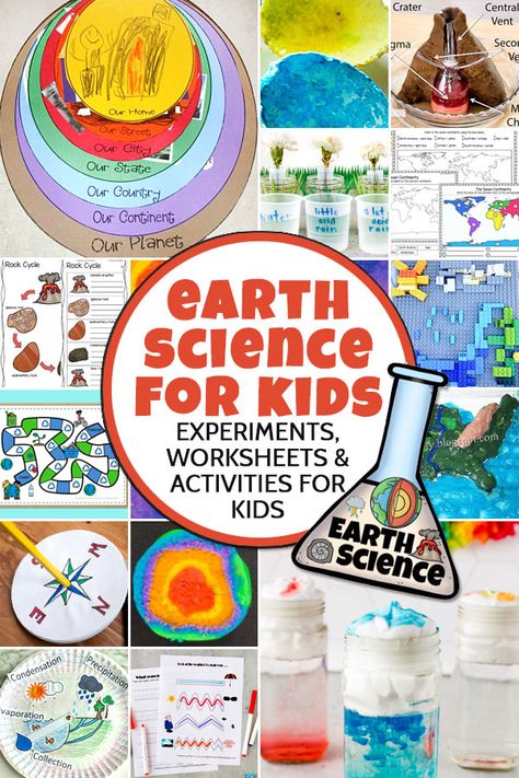 Earth Science Stem Activities, Earth Lessons For Preschool, Earth Science For Preschool, Science Lesson For Kindergarten, Hands On Earth Science Activities, Earth Science Kindergarten, Earth's Crust Activities, Science Lessons First Grade, Earth's Layers Activities