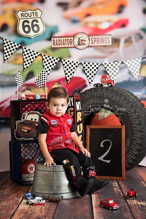 2 Fast 2 Furious Photoshoot, Cars Birthday Party Outfit, Disney Cars 2 Fast Birthday, Disney Cars Photoshoot, Lightning Mcqueen Photoshoot, Cars Birthday Photoshoot, Macqueen Theme Party, Disney Cars Birthday Decorations, Disney Cars Birthday Theme