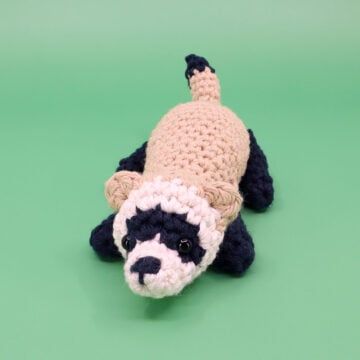 Black Footed Ferret Amigurumi Pattern – Club Crochet Amigurumi Patterns, Ferret Crochet, Crochet Ferret, Club Crochet, Black Footed Ferret, Crochet Hack, Single Crochet Stitch, Crochet Kit, Half Double Crochet