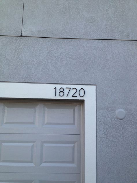 Address Numbers on garage House Numbers Garage, Address Numbers Above Garage Door, Address Numbers On Garage, House Numbers On Garage, House Numbers Above Garage Door, House Number Ideas Outdoor, Craftsman House Numbers, Exterior Updates, Carriage Style Garage Doors