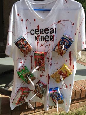 Easy Halloween Costumes Last Minute, Cereal Killer Halloween Costume, Cereal Killer Halloween, Halloween Costumes Easy, Simple Halloween Costumes, Halloween Costumes Last Minute, Costumes Last Minute, Original Halloween Costumes, Creative Halloween Costumes Diy