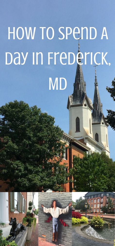 How to spend a day or two in Frederick, MD #travel Frederick Maryland Things To Do, Frederick Md Downtown, Downtown Frederick Maryland, Maryland Day Trips, Maryland Vacation, Frederick Maryland, East Coast Road Trip, Alexandria Virginia, Beautiful Town