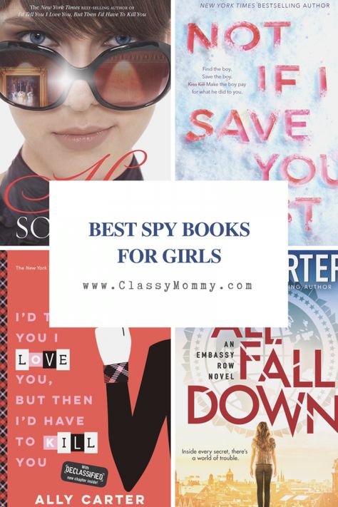 Spy and Thriller books for girls to read. #read #books #whattoread Spy Romance Books, Ally Carter Books, Spy Books, Gallagher Girls Series, Heist Society, Good Thriller Books, Books For Girls, Ally Carter