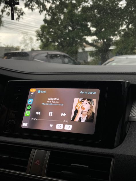 Playing Music In The Car Aesthetic, Music In Car Aesthetic, Kingston Faye Webster, Carplay Aesthetic, Faye Webster, Summer Moodboard, Cars Music, Music Playing, Monthly Photos