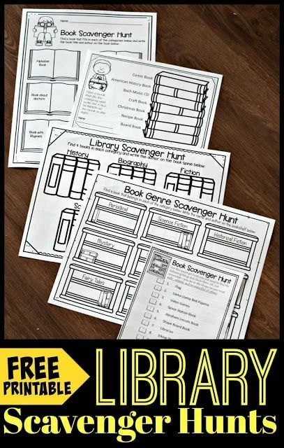 Library Worksheets, Fun Library Activities, Library Scavenger Hunt, School Library Activities, Library Scavenger Hunts, School Library Lessons, Library Orientation, Library Games, Library Lesson Plans