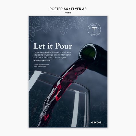 Wine App, Menu Design Layout, Poster Business, Instagram Stories Template, Flyer Free, Wine Magazine, Wine Poster, Abstract Graphic Design, Wine Sale