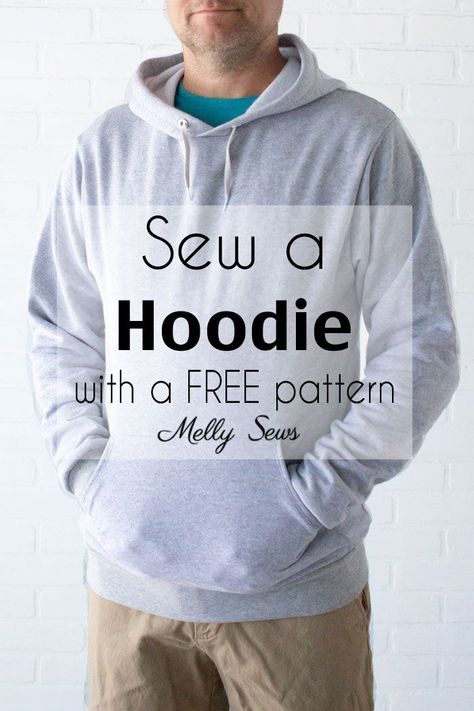 Make a Hoodie - Sew a Hoody with Free Pattern - Melly Sews Sew Ins, Projek Menjahit, Kleidung Diy, Beginner Sewing Projects Easy, Leftover Fabric, Ropa Diy, Diy Couture, Sewing Skills, Sewing Projects For Beginners