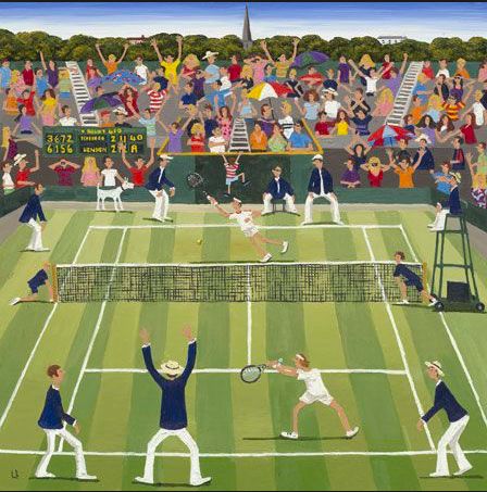 Paintings of Wimbledon Tennis Championships - PopUp Painting Tennis Signs, Tennis Ideas, Tennis Wedding, Tennis Photography, Retro Tennis, Tennis Posters, Tennis Serve, Tennis Art, Tennis Game