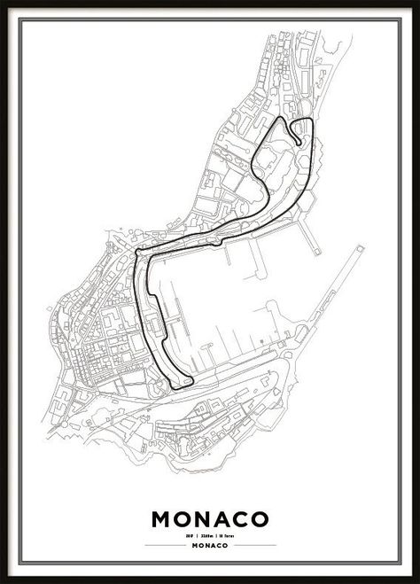 Poster Prints F1, F1 Tracks 2023, Monaco F1 Track, Monaco Race Track, F1 Prints, Monaco Track, Monaco Poster, F1 Race Track, F1 Tracks