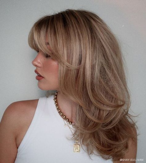 #hair #hair looks #haircut #bangs #wispy hairs #wispy long hair #curtainbangs #butterfly haircut #blondehair #brownhair #haircoloridea #fashion #beautiful #haircuts 2023 #hair #hair looks #haircut #bangs #wispy hairs #wispy long hair #curtainbangs #butterfly haircut #blondehair #brownhair #haircoloridea #fashion #beautiful #haircuts 2023 Trending Women’s Haircuts, Shorter In The Front Haircut, 90s Hairstyles Jennifer Aniston, Short Hair Framing Layers, Midlength Haircuts 2023, Haircut For Medium Length Hair With Bangs, Shorter 90s Haircut, Heavy Angles Hair, Curtain Bangs With Blonde Highlights On Brown Hair