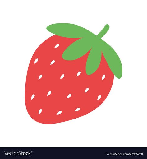Strawberries Drawing Simple, Strawberry Painting Easy Cute, Strawberry Easy Drawing, Simple Strawberry Painting, Cartoon Strawberry Drawing, Simple Strawberry Drawing, Cute Strawberry Illustration, Strawberry Character Design, Strawberry Cartoon Drawing