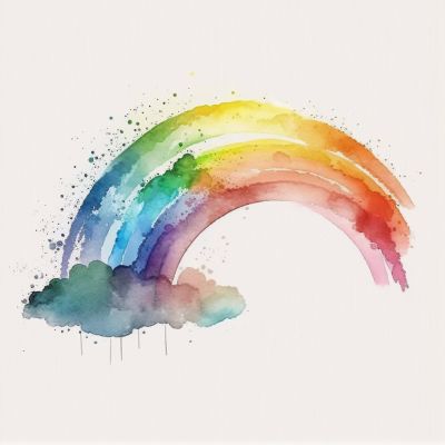 watercolour rainbow Rainbow Watercolour Painting, Watercolour Rainbow Painting, Rainbow Watercolor Art, Watercolor Art Whimsical, Watercolor Art Rainbow, Rainbow Tattoo Watercolor, Rainbows Paintings, Acrylic Rainbow Painting, Fun Watercolor Paintings