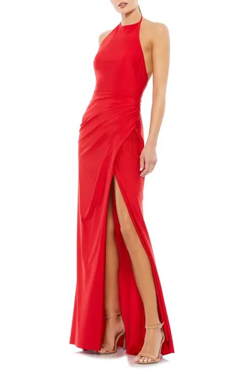 Evening Gowns Online, Cocktail Dress Formal, Red Gown, Designer Evening Gowns, Halter Gown, Evening Gown Dresses, Elegant Prom Dresses, Designer Evening Dresses, Prom Designs